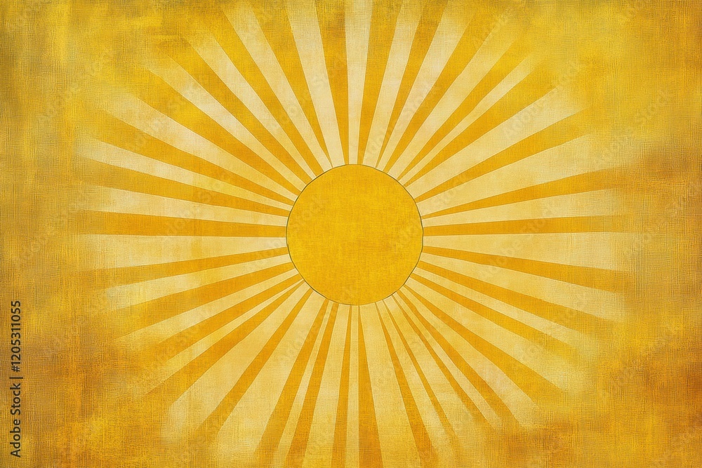 Leinwandbilder sunrise with vibrant rays spreading across a warm yellow background in a serene abstract setting. ge