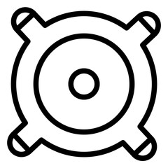 Speaker Parts Music Line Icon