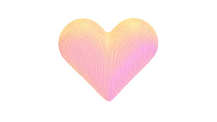 Valentine's Day: Pink Knitted Heart of Love