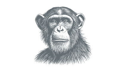 chimpanzee vector  | chimpanzee illustration | chimpanzee silhouette | chimpanzee tattoo | chimpanzee engraving | chimpanzee drawing	