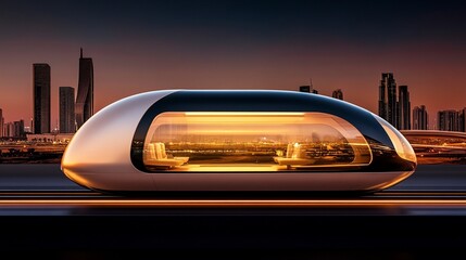 A_futuristic_autonomous_train, generated ai