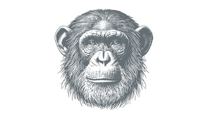 chimpanzee vector  | chimpanzee illustration | chimpanzee silhouette | chimpanzee tattoo | chimpanzee engraving | chimpanzee drawing	