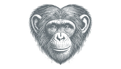 chimpanzee vector  | chimpanzee illustration | chimpanzee silhouette | chimpanzee tattoo | chimpanzee engraving | chimpanzee drawing	