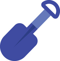 Small blue shovel for children's toys