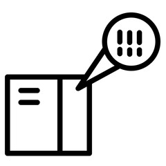 Package Tracking Barcode Line Icon