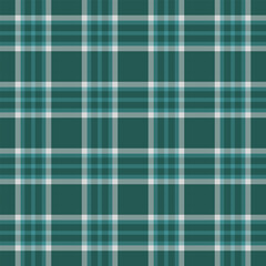 Seamless teal and white plaid pattern. Perfect for textile design, backgrounds, website design, or apparel.  Subtle texture adds visual interest.  Versatile and modern style.