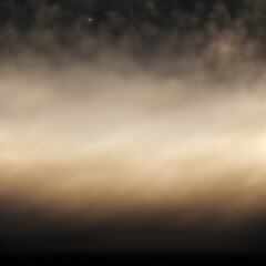 Fototapeta premium Mystical mist envelops a serene landscape under a starry night sky in an ai-generated artwork