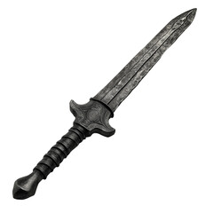 Detailed view of a fantasy-style sword. transparent background isolated png