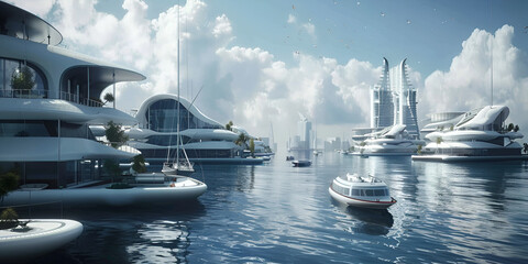 Floating Cities: The Future of Urban Living, Floating Cities: Innovations in Architecture, Sustainable Floating Cities: A New Horizon, The Rise of Floating Cities: Solutions for Climate Change




