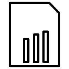 Report Analytics Business Line Icon