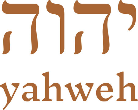 Hebrew letters Yahweh. EPS Vector File 
