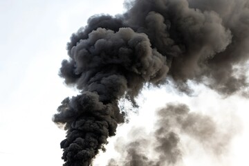 black smoke on white background