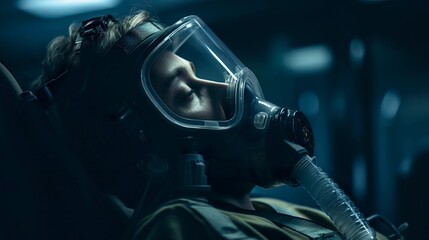 Fototapeta premium A photo of an oxygen mask