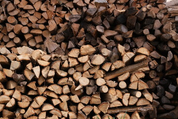 暖炉に使う薪