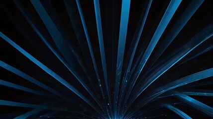 Obraz premium Abstract blue lines radiating from a central point, creating a dynamic visual effect.