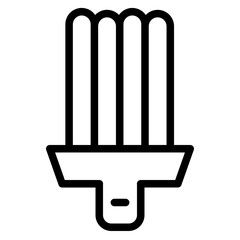 Energy Lamp Light Line Icon