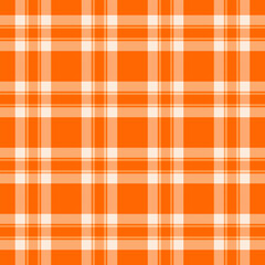 Crease vector tartan pattern, tailor fabric seamless plaid. Hounds tooth textile texture background check in orange and bright colors.