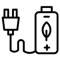 Green Energy Ecology Line Icon