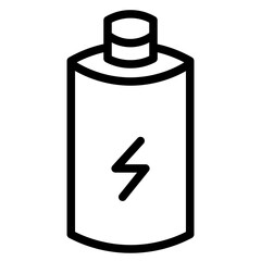 Phone Battery Power Line Icon