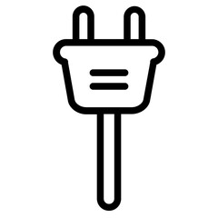 Obraz premium Plug Charge Electricity Line Icon