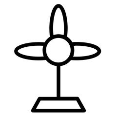 Obraz premium Windmill Energy Farm Line Icon