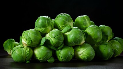 A photo of fresh brussels sprouts.