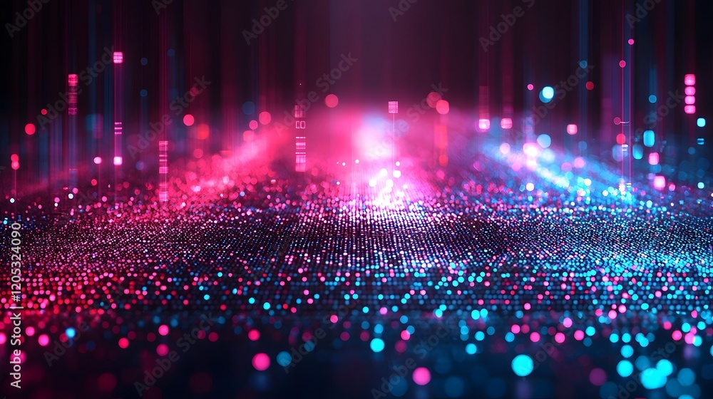 Poster futuristic abstract glowing nodes connecting global cities tech background for professional design