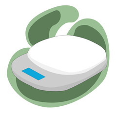 Digital kitchen scale with unit buttons,