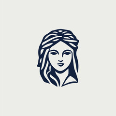 Elegant Goddess Athena Logo