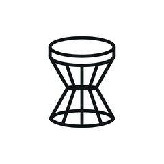 Coffee table icon represents style and functionality, perfect for home decor, interior design, and furniture-related illustrations.