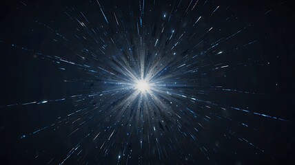 Obraz premium A dynamic representation of light and energy radiating outward in a cosmic explosion.