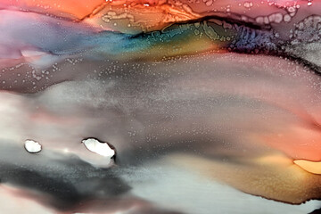 bright art background of multi-colored stains