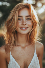 Naklejka premium Women posed to camera
