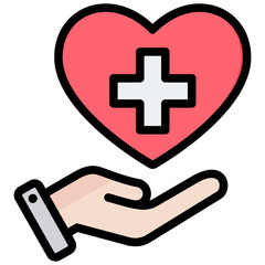 Obraz premium Aid Outline Color Icon