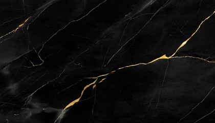 Marble Background - Textured of the black marble background. Thin Gold patterned natural of dark gray marble