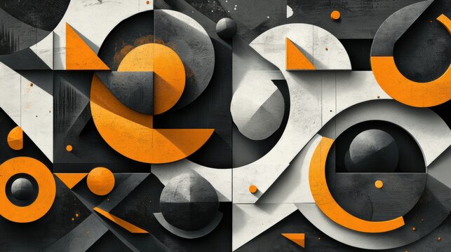 Abstract typography letters, emphasizing unconventional angles, shapes, and spaces to craft artistic and thought-provoking letterforms