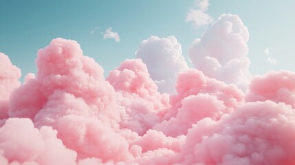 Fototapeta premium Ad placeholder with cloud background, featuring a clean and versatile design with soft, fluffy clouds floating in a bright sky