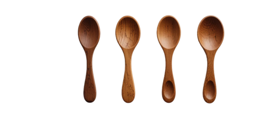 Wooden Spoons Collection: A Set of Four Artisanal Measuring Spoons