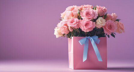 bouquet of pink roses