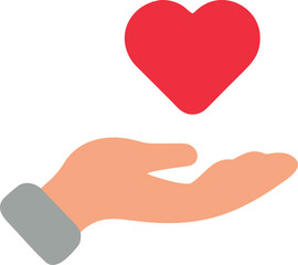 Elegant Hand and Heart Graphic – Perfect for Wellness Designs"