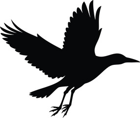 Elegant Flying Dove Silhouette – Vector Design