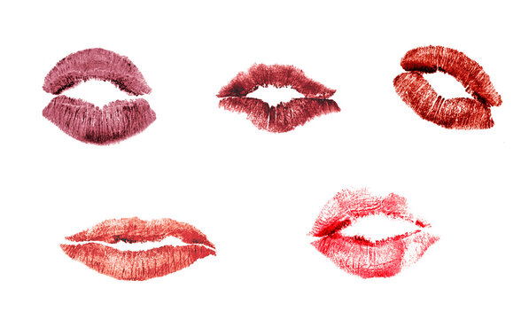 real lip prints with lipstick