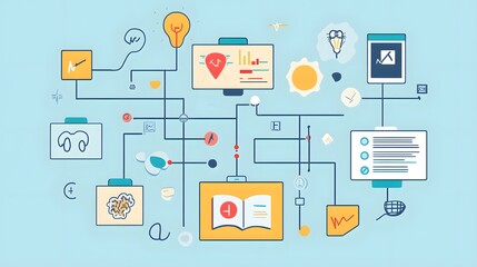 a flowchart showing the process of conducting an FBA, with visual elements representing the identification of triggers and functions of behaviors, creating a clear and informative layout