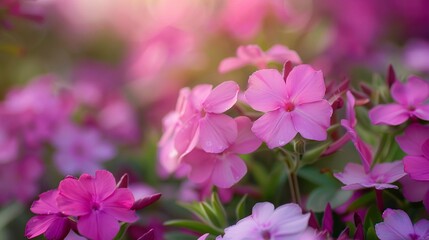 A photo of blooming phlox in a garden