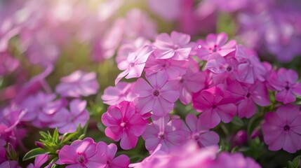 A photo of blooming phlox in a garden