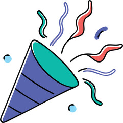 Fun Party Popper Icon - Creative Vector for Party Invitations