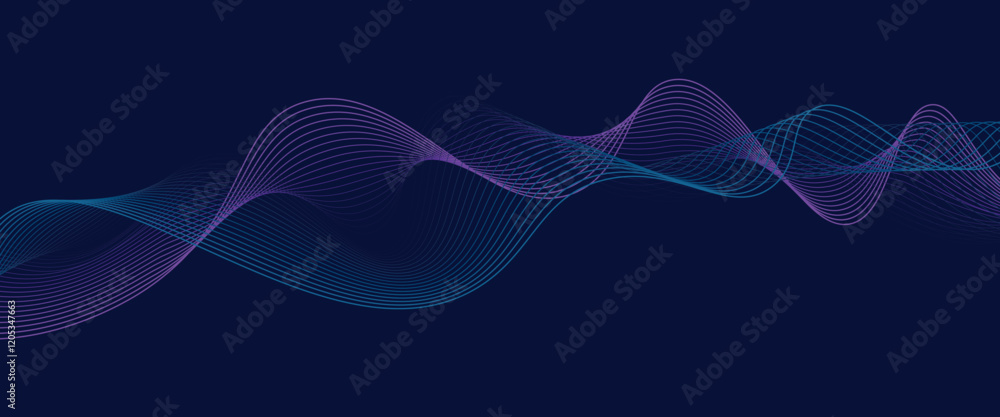 Poster abstract background design with diagonal blue and pink or purple line pattern. vector horizontal for