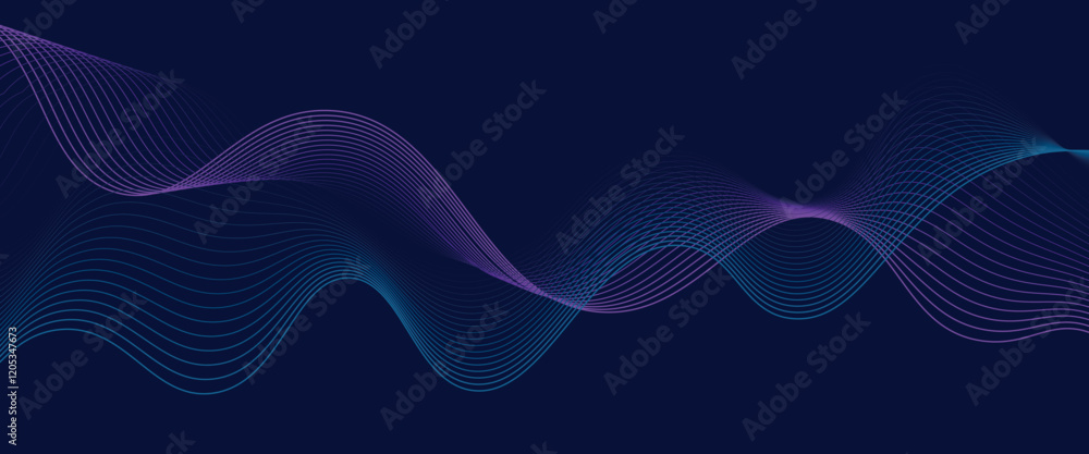 Poster abstract background design with diagonal blue and pink or purple line pattern. vector horizontal for