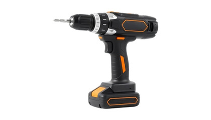 cordless drill isolated on transparent background
