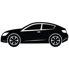 Elegant Black Car Vector Design for Logos and Projects
